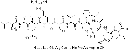 CAS 登录号：1188512-92-6, L-亮氨酰-L-亮氨酰-L-alpha-谷氨酰-L-精氨酰-L-半胱氨酰-L-异亮氨酰-L-组氨酰-L-脯氨酰-L-丙氨酰-L-alpha-天冬氨酰-L-异亮氨酸