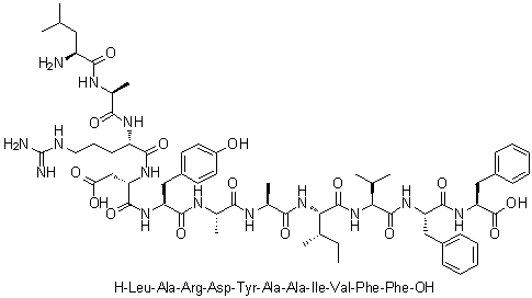 CAS 登录号：1188512-93-7, L-亮氨酰-L-丙氨酰-L-精氨酰-L-alpha-天冬氨酰-L-酪氨酰-L-丙氨酰-L-丙氨酰-L-异亮氨酰-L-缬氨酰-L-苯丙氨酰-L-苯丙氨酸