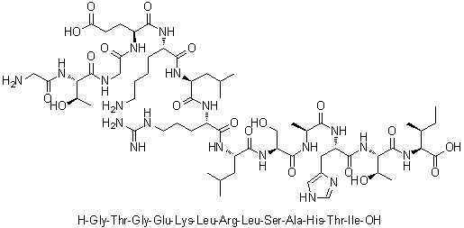 CAS # 1188513-02-1, Glycyl-L-threonylglycyl-L-alpha-glutamyl-L-lysyl-L-leucyl-L-arginyl-L-leucyl-L-seryl-L-alanyl-L-histidyl-L-threonyl-L-isoleucine