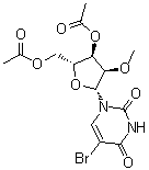 structure of CAS# 1188522-81-7, 5-Bromo-2'-O-methyluridine 3',5'-diacetate