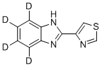 CAS # 1190007-20-5, Thiabendazole-d4 (Major), 4-(4,5,6,7-tetradeuterio-1H-benzimidazol-2-yl)-1,3-thiazole