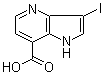 structure of CAS# 1190310-73-6, 3-碘-1H-吡咯并[3,2-b]吡啶-7-羧酸