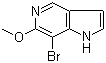 structure of CAS# 1190314-42-1, 7-溴-6-甲氧基-1H-吡咯并[3,2-c]吡啶