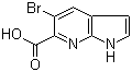 structure of CAS# 1190322-26-9, 5-溴-1H-吡咯并[2,3-b]吡啶-6-羧酸