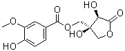 CAS # 1190897-23-4, Phellolactone, 2beta,3beta-Dihydroxy-3alpha-vanilloylmethyl-gamma-lactone