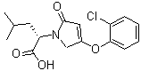 structure of CAS# 1191997-64-4, (alphaS)-4-(2-Chlorophenoxy)-2,5-dihydro-alpha-(2-methylpropyl)-2-oxo-1H-pyrrole-1-acetic acid