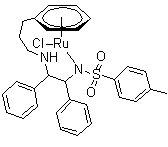 structure of CAS# 1192620-83-9, [N-[(1R,2R)-1,2-二苯基-2-[[3-(eta6-苯基)丙基]氨基]乙基]-4-甲基苯磺酰胺]氯化钌