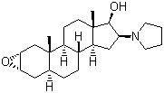 structure of CAS# 119302-19-1, (2a,3a,5a,16b,17b)-2,3-环氧-16-(1-吡咯烷基)雄甾烷-17-醇