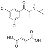 CAS # 1193779-50-8, 5-Chloro Bupropion Fumarate, (E)-but-2-enedioic acid,2-(tert-butylamino)-1-(3,5-dichlorophenyl)propan-1-one