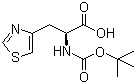 CAS 登录号：119434-75-2, N-叔丁氧羰基-L-(4-噻唑基)丙氨酸