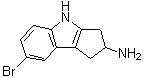 structure of CAS# 1196037-58-7, 7-Bromo-1,2,3,4-tetrahydro-cyclopent[b]indol-2-amine