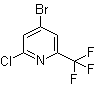 structure of CAS# 1196153-93-1, 4-Bromo-2-chloro-6-(trifluoromethyl)pyridine