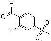 structure of CAS# 1197193-11-5, 2-氟-4-(甲基磺酰基)苯甲醛