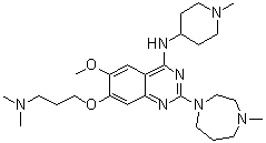 CAS # 1197196-48-7, 7-[3-(Dimethylamino)propoxy]-2-(hexahydro-4-methyl-1H-1,4-diazepin-1-yl)-6-methoxy-N-(1-methyl-4-piperidinyl)-4-quinazolinamine, N-Debenzyl-N-methyl-O-demethyl-O-(3-dimethylaminopropyl)-BIX-01294, UNC 0224