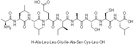 CAS # 1198426-86-6, L-Alanyl-L-leucyl-L-leucyl-L-alpha-glutamyl-L-isoleucyl-L-alanyl-L-seryl-L-cysteinyl-L-leucine