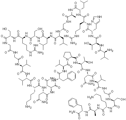 structure of CAS# 119911-68-1, 人降钙素基因相关肽(8-37)