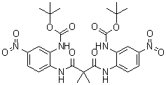 CAS 登录号：1201641-96-4, N,N'-[(2,2-二甲基-1,3-二氧代-1,3-丙烷二基)二[亚氨基(5-硝基-2,1-亚苯基)]]二氨基甲酸二叔丁酯