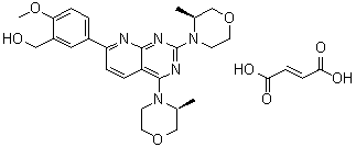 CAS 登录号：1201799-05-4, [5-[2,4-二((3S)-3-甲基吗啉-4-基)吡啶并[2,3-d]嘧啶-7-基]-2-甲氧基苯基]甲醇富马酸盐