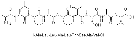 CAS # 1202039-51-7, L-Alanyl-L-leucyl-L-leucyl-L-alanyl-L-leucyl-L-threonyl-L-seryl-L-alanyl-L-valine