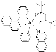 CAS # 1202867-58-0, Bis[2-(1-isoquinolinyl)phenyl](2,2,6,6-tetramethyl-3,5-heptanedionato)iridium