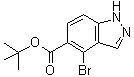 structure of CAS# 1203662-37-6, 4-溴-1H-吲唑-5-羧酸叔丁酯