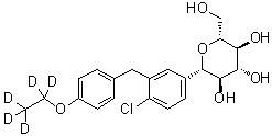 structure of CAS# 1204219-80-6, (1S)-1,5-脱水-1-C-[4-氯-3-[[4-(乙氧基-1,1,2,2,2-d<sub>5</sub>)苯基]甲基]苯基]-D-山梨糖醇