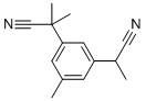 structure of CAS# 120512-38-1, 2-(3-(1-Cyanoethyl)-5-methylphenyl)-2-methylpropanenitrile