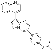 structure of CAS# 1206711-16-1, 4-[6-[4-异丙氧基苯基]吡唑并[1,5-a]嘧啶-3-基]喹啉