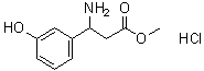 structure of CAS# 1206727-13-0, beta-Amino-3-hydroxybenzenepropanoic acid methyl ester hydrochloride