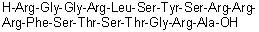 CAS # 1207092-86-1, L-Arginylglycylglycyl-L-arginyl-L-leucyl-L-seryl-L-tyrosyl-L-seryl-L-arginyl-L-arginyl-L-arginyl-L-phenylalanyl-L-seryl-L-threonyl-L-seryl-L-threonylglycyl-L-arginyl-L-alanine