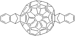 structure of CAS# 1207461-57-1, 1',1'',4',4''-Tetrahydrodi[1,4]methanonaphthaleno[1,2:2',3'$;$56,60:2'',3''][5,6]fullerene-C60-Ih