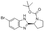 CAS 登录号：1208007-67-3, (S)-2-(6-溴-1H-苯并[d]咪唑-2-基)吡咯烷-1-甲酸叔丁酯