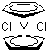structure of CAS# 12083-48-6, 二氯二茂钒