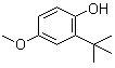 structure of CAS# 121-00-6, 4-甲氧基-6-叔丁基苯酚