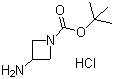 structure of CAS# 1210273-37-2, 3-Amino-1-azetidinecarboxylic acid 1,1-dimethylethyl ester hydrochloride (1:1)