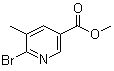 structure of CAS# 1210451-92-5, 6-溴-5-甲基-3-吡啶羧酸甲酯