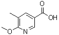 structure of CAS# 1211531-94-0, 6-甲氧基-5-甲基-3-吡啶羧酸
