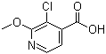 structure of CAS# 1211584-06-3, 3-氯-2-甲氧基-4-吡啶羧酸