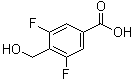 structure of CAS# 1211596-29-0, 3,5-Difluoro-4-(hydroxymethyl)benzoic acid