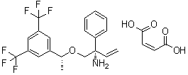 structure of CAS# 1214741-14-6, (alphaS)-alpha-[[(1R)-1-[3,5-二(三氟甲基)苯基]乙氧基]甲基]-alpha-乙烯基苯甲胺单马来酸盐