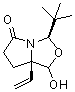 structure of CAS# 1214741-21-5, (3R,7aR)-3-叔丁基-7a-乙烯基四氢-1-羟基-3H,5H-吡咯并[1,2-c]恶唑-5-酮