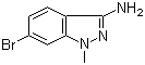 structure of CAS# 1214899-85-0, 6-溴-1-甲基-1H-吲唑-3-胺