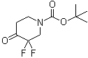 structure of CAS# 1215071-17-2, 3,3-二氟-4-氧代哌啶-1-羧酸叔丁酯