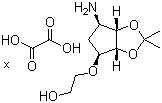structure of CAS# 1215268-15-7, 2-[[(3aR,4S,6R,6aS)-6-氨基四氢-2,2-二甲基-4H-环戊并-1,3-二恶茂-4-基]氧基]乙醇草酸盐
