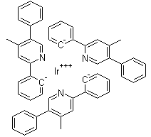 structure of CAS# 1215692-43-5, 三[2-(4-甲基-5-苯基吡啶-2-基)苯]合铱