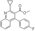 structure of CAS# 121659-86-7, Methyl 4-(4'-fluorophenyl)-2-(cyclopropyl)-3-quinolinecarboxylate