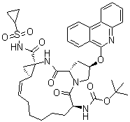CAS 登录号：1216941-40-0, N-[(2R,6S,12Z,13aS,14aR,16aS)-14a-[[(环丙基磺酰基)氨基]羰基]-1,2,3,5,6,7,8,9,10,11,13a,14,14a,15,16,16a-十六氢-5,16-二氧代-2-(6-菲啶基氧基)环丙烯并[e]吡咯并[1,2-a][1,4]二氮杂环十五碳七烯-6-基]氨基甲酸叔丁酯