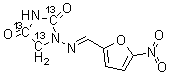 structure of CAS# 1217226-46-4, Nitrofurantoin-<sup>13</sup>C<sub>3</sub>