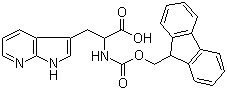 structure of CAS# 1219143-85-7, alpha-[[(9H-芴-9-基甲氧基)羰基]氨基]-1H-吡咯并[2,3-b]吡啶-3-丙酸