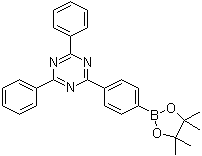structure of CAS# 1219956-23-6, 2,4-Diphenyl-6-[4-(4,4,5,5-tetramethyl-1,3,2-dioxaborolan-2-yl)phenyl]-1,3,5-triazine